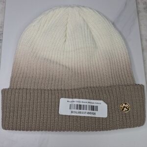 Boujie Bee Beige Cream Taupe Ombre Beanie